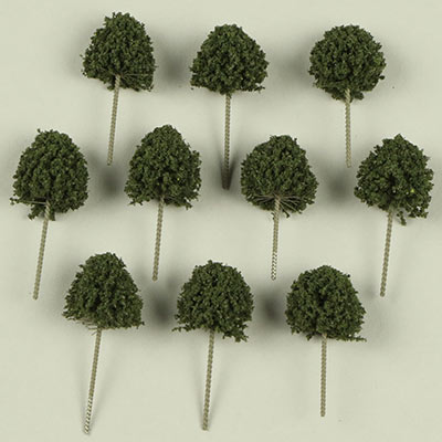 18mm dark green string & wire model trees