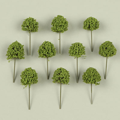 18mm light green string & wire model trees