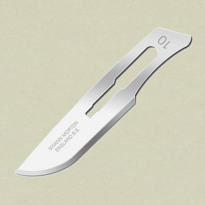 Swann Morton scalpel blade No.10