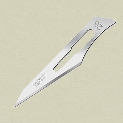 Swann Morton scalpel blade No.26