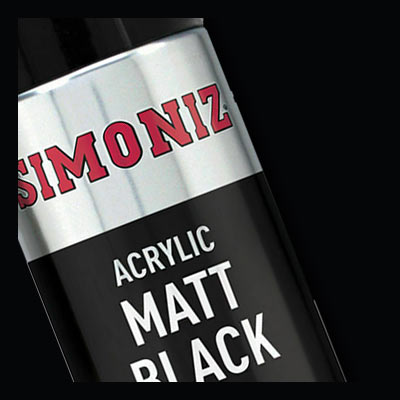 Simoniz matt black acrylic spray paint