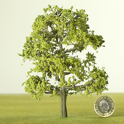 175mm light green deciduous model tree