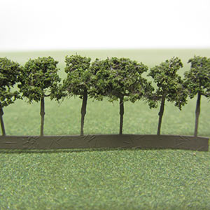 Packs of 12mm dark green model trees
