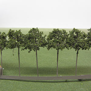 Packs of 25mm dark green model trees