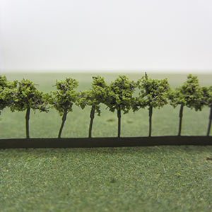 Packs of 9mm light green model trees