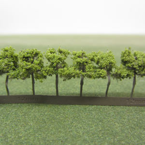 Packs of 12mm light green model trees