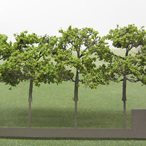 Packs of 35mm light green model trees