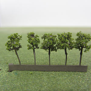 Packs of 9mm medium green model trees