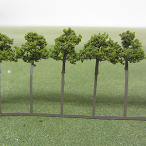 Packs of 18mm medium green model trees