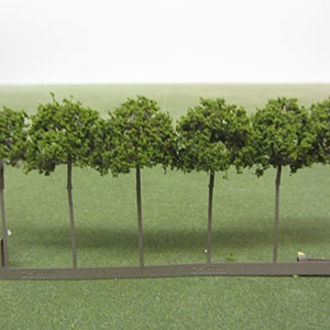 Packs of 25mm medium green model trees