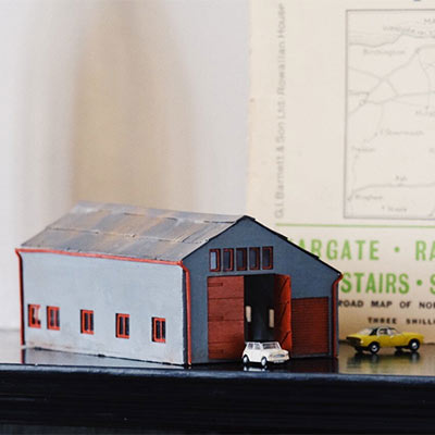 Postcard models workshop / garage (n-scale 1:148)