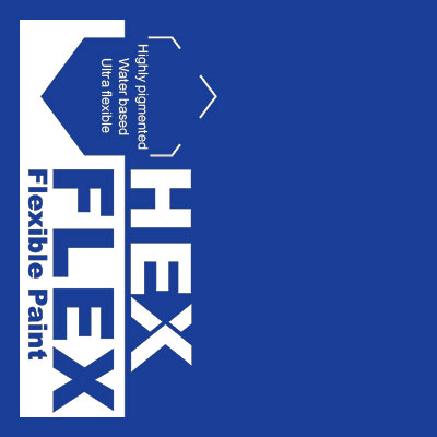 Blue HexFlex flexible paint