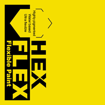 Yellow HexFlex flexible paint