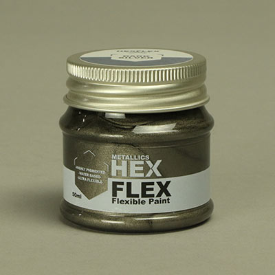 Dark silver HexFlex flexible metallic paint