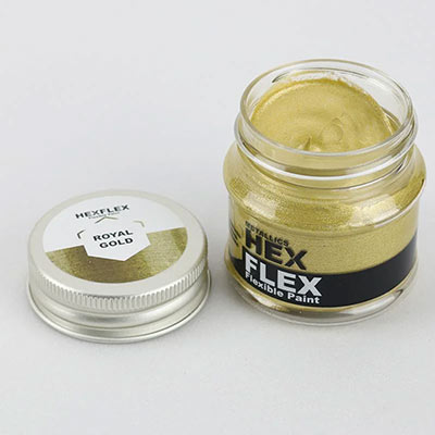 Royal gold HexFlex flexible metallic paint