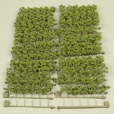 Packs of 30mm light green model trees