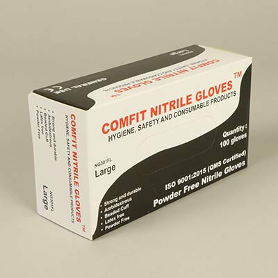 Large black nitrile gloves