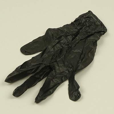 Medium sized black nitrile gloves