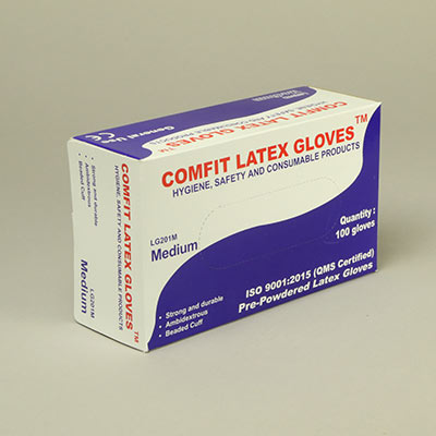 Medium disposable latex gloves