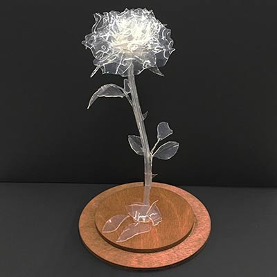 Rose made with Worbla Transpa Art