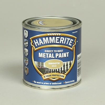 Direct to Rust Hammerite Smooth Gold Paint