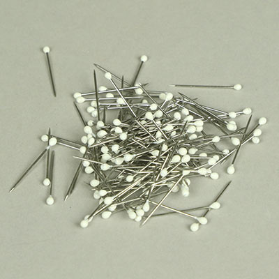 20mm white top sewing pins
