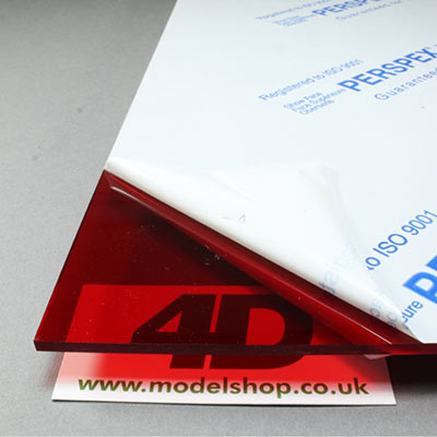 3mm dark red tinted acrylic sheets