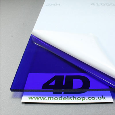 3mm dark blue tinted acrylic sheets