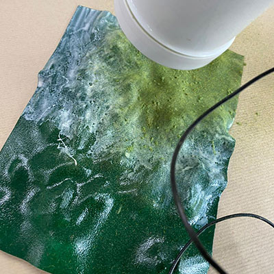 We used a sheet of Worbla to make a terrain model