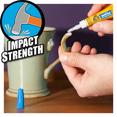 Impact strength Gorilla super glue 