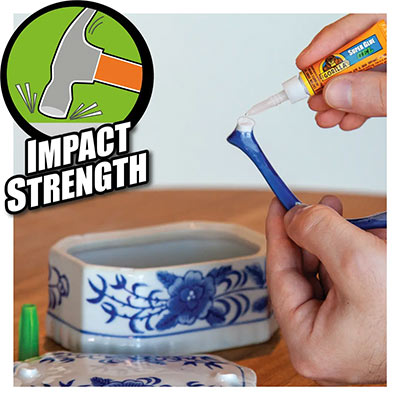 High impact strength Gorilla super glue gel