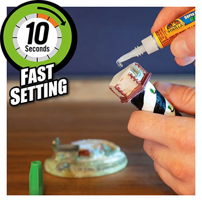 Fast setting Gorilla super glue gel