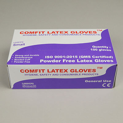 Disposable latex gloves