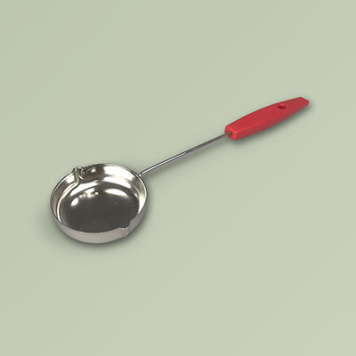 Double Pouring Spout Flat Bottom Ladle