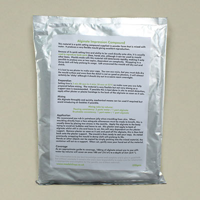 Body casting alginate impression compound