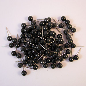 Black map pins