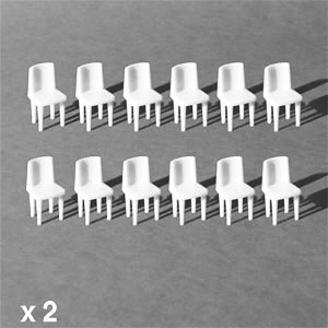1:100 basic chairs for architectural and interior design models