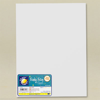 White Funky Foam for art, design and craft projects