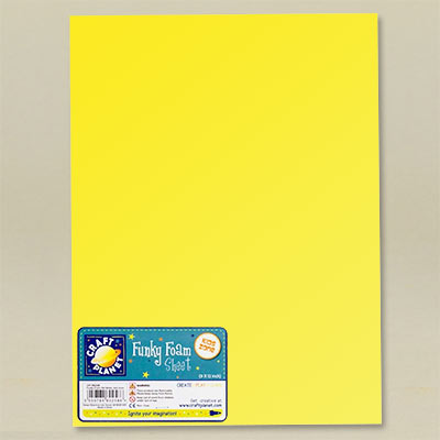 Yellow Funky Foam for art, design and craft projects