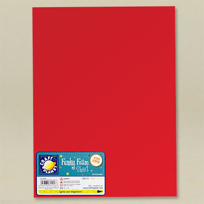 Red Funky Foam for art, design and craft projects