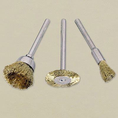 3 piece brass wire brush set