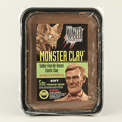 Monster Clay 2.3kg - brown medium firmness