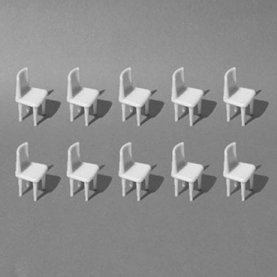 1:50 basic chairs for architectural and interior design models