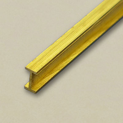 Brass 'I' beam 3.0 × 6.0 × 1000mm