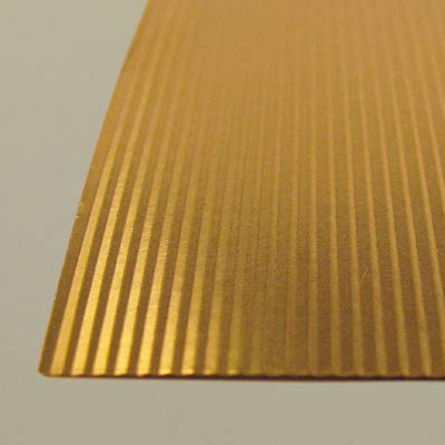 Corrugated brass sheet 1.0mm spacing