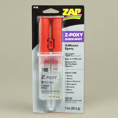 Zap Z-Poxy 5 Minute Epoxy - 1 oz. Syringe