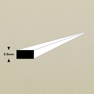 ASA rectangular rod 2.0 × 6.0 × 1000mm
