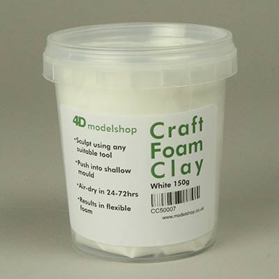 Craft foam clay white 150g