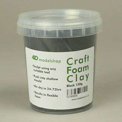 Craft foam clay black 150g