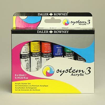 Acrylic paint set, System 3 introduction Pk6